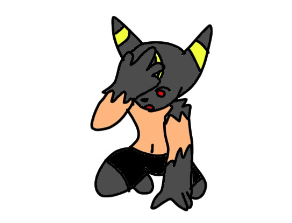 umbreon transfur - created by Bliz the human with paint