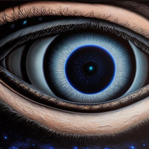 universe eyes - created by MAN LyMAN with paint