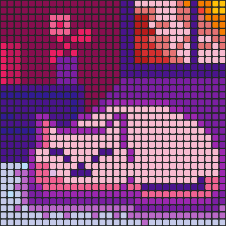 Pixel cat - skapad av Lily Ryder med pixel