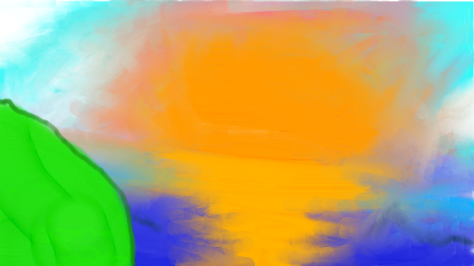 VivianD 4th sunset - created by April Mallick with paint