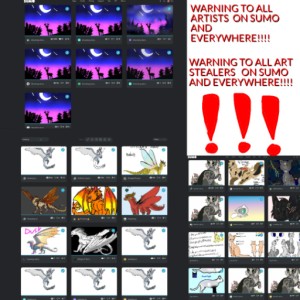 WARNING!!! REPORTS OF STOLEN ART  sumo work created by 