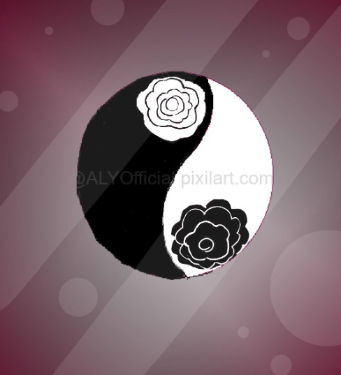 Yin Yang Made on PIXELART - dibuat oleh ALY_Official dengan paint